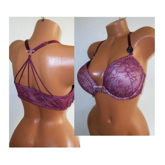 VS VERY SEXY BOMBSHELL LACE PUSH UP BRA STRAPPY SHINE - Picture 6 of 8